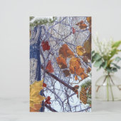 Eerste sneeuwwintercamouflage afdrukken briefpapier (Staand voorkant)