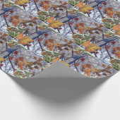 Eerste sneeuwwintercamouflage afdrukken cadeaupapier (Hoek)