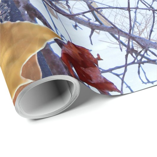 Eerste sneeuwwintercamouflage afdrukken cadeaupapier (Rol Hoek)