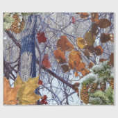 Eerste sneeuwwintercamouflage afdrukken cadeaupapier (Vlak)