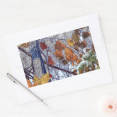 Eerste sneeuwwintercamouflage afdrukken rechthoekige sticker (Envelop)