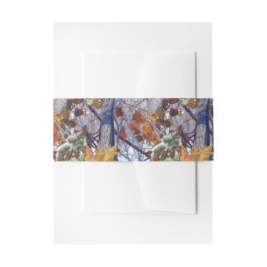 Eerste sneeuwwintercamouflage afdrukken uitnodigingen wikkel (Voorkant Voorbeeld)