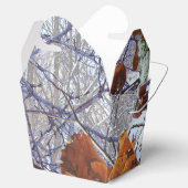 Eerste sneeuwwintercamouflage-decor bedankdoosjes (Geopend)