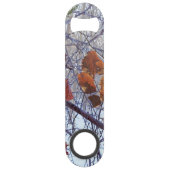 Eerste sneeuwwintercamouflage-decor speed flessenopener (Voorkant)