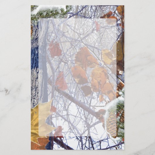 Eerste sneeuwwintercamouflage stijl briefpapier (Voorkant)