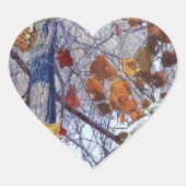 Eerste sneeuwwintercamouflage stijl hart sticker (Voorkant)