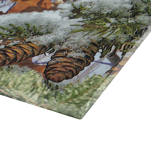 Eerste sneeuwwintercamouflage stijl snijplank (Hoek)