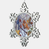 Eerste sneeuwwintercamouflage stijl tin sneeuwvlok ornament (Rechts)