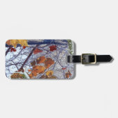 Eerste sneeuwwinterscène Camouflage schilderen Bagagelabel (Voorkant horizontaal)