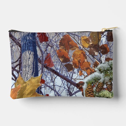 Eerste sneeuwwinterscène Camouflage schilderen Etui (Achterkant)