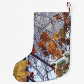 Eerste sneeuwwinterscène Camouflage schilderen Kleine Kerstsok (Achterkant)