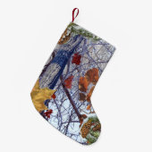 Eerste sneeuwwinterscène Camouflage schilderen Kleine Kerstsok (Voorkant (Hangend))