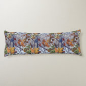 Eerste sneeuwwinterscène Camouflage schilderen Lichaamskussen (Achterkant)