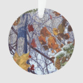 Eerste sneeuwwinterscène Camouflage schilderen Ornament (voorkant)