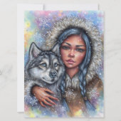 Eerste Snow Art Kaart Husky Beste Vriend (Voorkant)