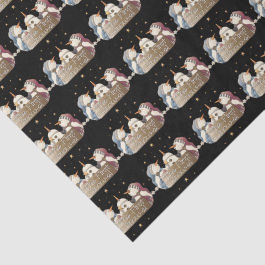 Eerste snowel Snowman tissuepapier (Detail)