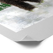 Eerste Snowfall Black Beer Mountain Wilderness Poster (Hoek)