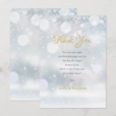 Eerste Snowflakes Baby shower Dank je gedicht Bedankkaart (Voorkant / Achterkant)