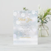 Eerste Snowflakes Baby shower Dank je gedicht Bedankkaart (Staand voorkant)