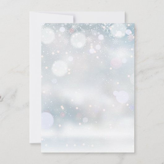 Eerste Snowflakes Baby shower Dank je gedicht Bedankkaart (Achterkant)