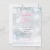 Eerste Snowflakes Baby shower Dank je gedicht Bedankkaart (Voorkant)