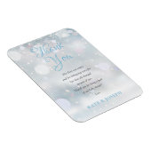 Eerste Snowflakes Baby shower Dank je gedicht Magneet (Rechterzijde)