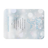 Eerste Snowflakes Baby shower Dank je gedicht Magneet (Horizontaal)
