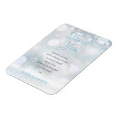 Eerste Snowflakes Baby shower Dank je gedicht Magneet (Linkerzijde)