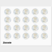 Eerste Snowflakes baby shower dank u Ronde Sticker (Vel)