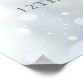 Eerste Snowflakes Baby shower Welkomstteken Poster (Hoek)