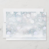 Eerste Snowflakes Baptism Christening Foto Bedankkaart (Achterkant)