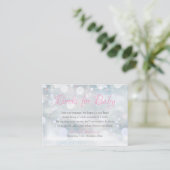 Eerste Snowflakes Book Request Baby shower Informatiekaartje (Staand voorkant)