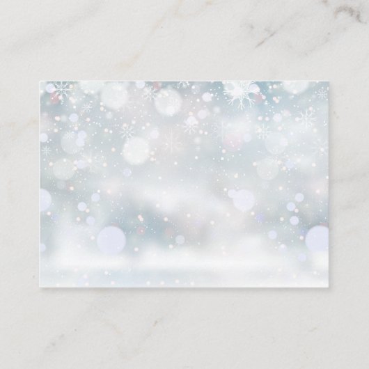 Eerste Snowflakes Book Request Baby shower Informatiekaartje (Achterkant)
