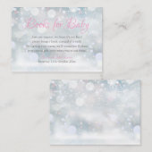 Eerste Snowflakes Book Request Baby shower Informatiekaartje (Voorkant / Achterkant)
