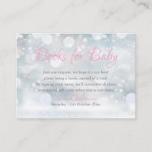 Eerste Snowflakes Book Request Baby shower Informatiekaartje (Voorkant)