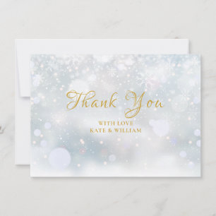 Eerste Snowflakes Gold Bedankt