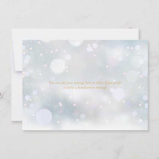 Eerste Snowflakes Gold Bedankt (Achterkant)