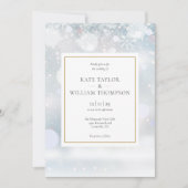 Eerste Snowflakes Gold Photo Winter Weduwen Kaart (Voorkant)