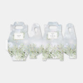 Eerste Snowflakes Greenery Winter Wedding Bedankdoosjes (Uitgevouwen)