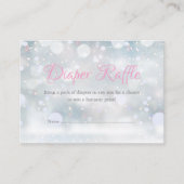 Eerste Snowflakes Luier Raffle Baby shower Informatiekaartje (Voorkant)