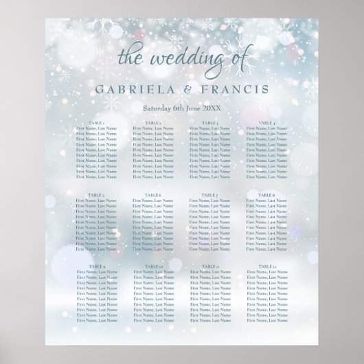 Eerste Snowflakes Weddenschappen Poster (Voorkant)