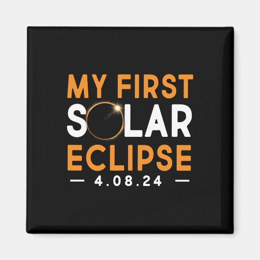 Eerste Solar Eclipse Shirt Jongens Meisjes 2024 So Magneet (Voorkant)
