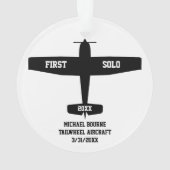 Eerste solo eenvoudig vliegtuig, gepersonaliseerde ornament (achterkant)