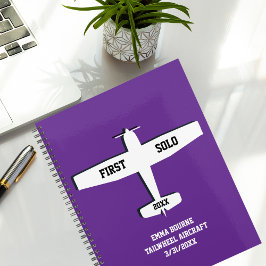 Eerste solo eenvoudig vliegtuig, gepersonaliseerde planner