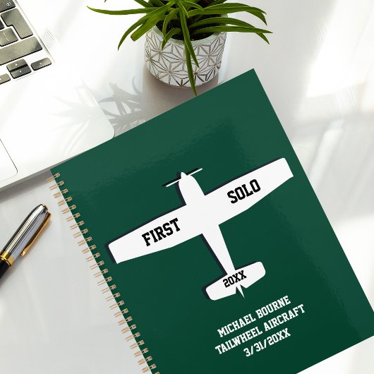 Eerste solo eenvoudig vliegtuig, gepersonaliseerde planner