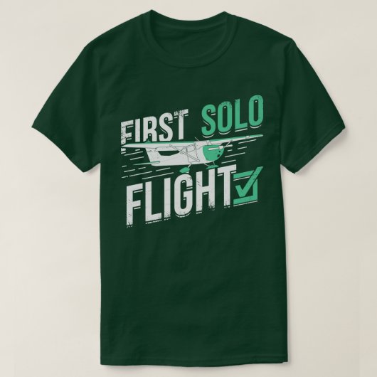 Eerste Solo Flight Pilot Gift T-shirt (Design voorkant)