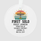 Eerste Solo-piloot Gepersonaliseerde Luchtvaart Ornament (voorkant)