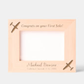 Eerste Solo Piloot & Vliegtuig Gefeliciteerd Custo Gegraveerde Lijstjes (Voorkant)