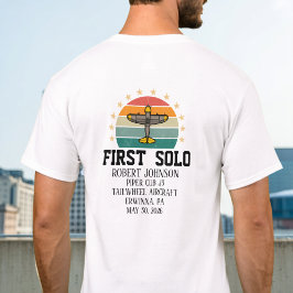 Eerste Solo Vliegtuig PILOOT Retro Persoonlijk T-shirt