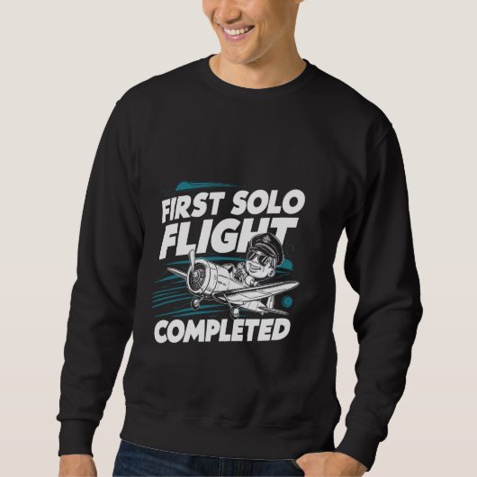 Eerste solo vlucht voltooid ------ trui (Voorkant)